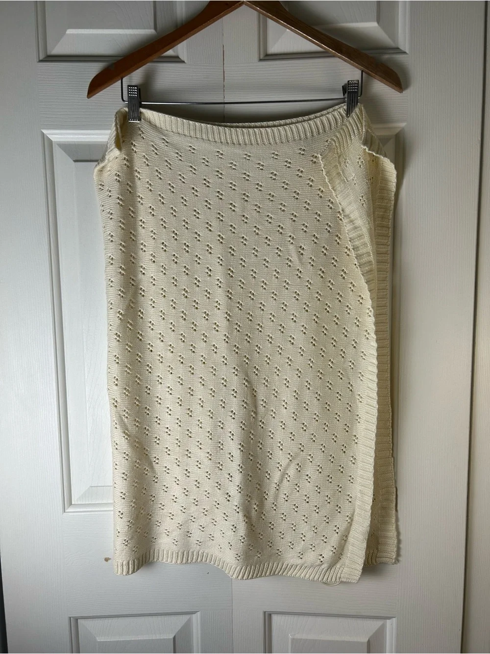 Bonbini New York Light Yellow Baby Blanket Open Knit Rayon Bamboo Cotton Blend
